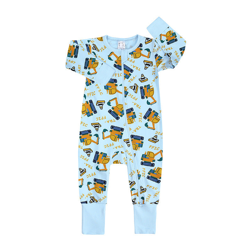 Spring And Autumn Long Sleeve Cotton Baby Jumpsuit Male And Female Baby Home Romper - Cotton Baby Jumpsuit for Stylish