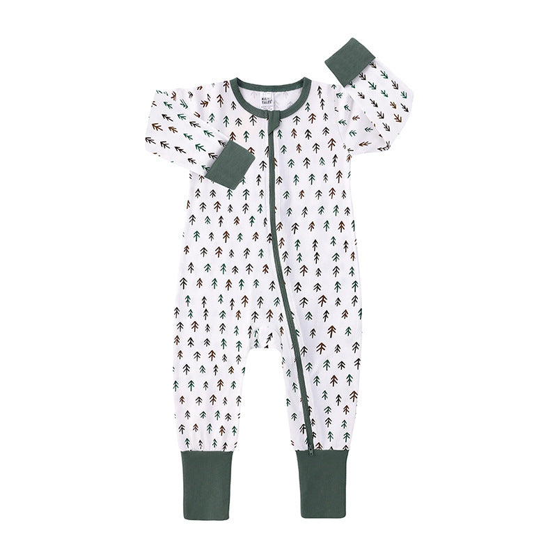 Spring And Autumn Long Sleeve Cotton Baby Jumpsuit Male And Female Baby Home Romper - Cotton Baby Jumpsuit for Stylish