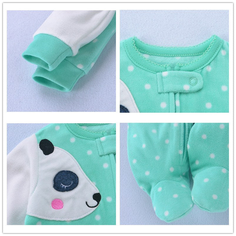 Spring Baby Girl Clothes Kids Soft Fleece Rompers Kids - Spring Fling Fleece Rompers for Tiny Fashionistas