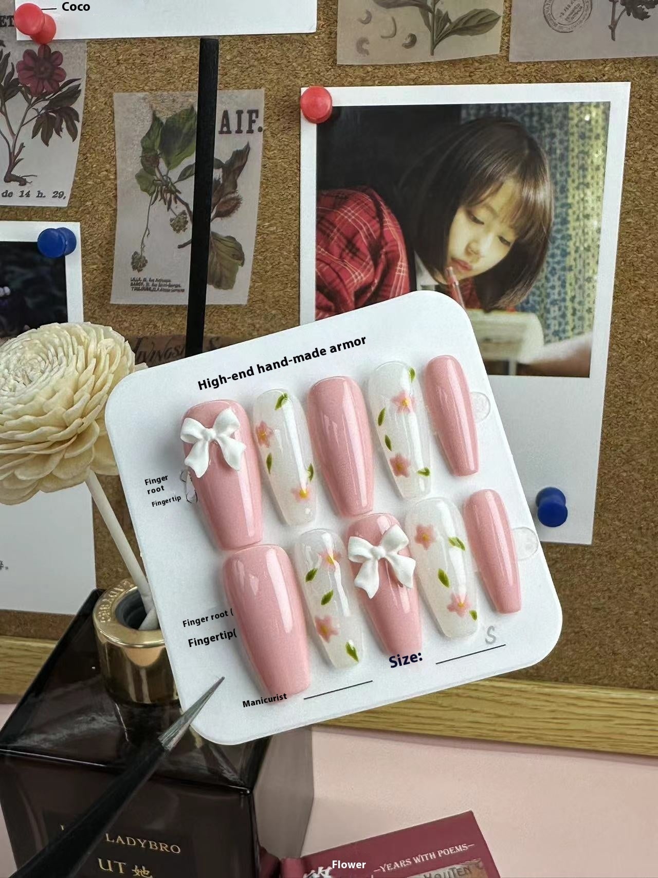 Spring Pig Bow Manicure Handmade Wear for Cute and Sweet Ladies - Teleplus bow manicure handmade wear spring pig