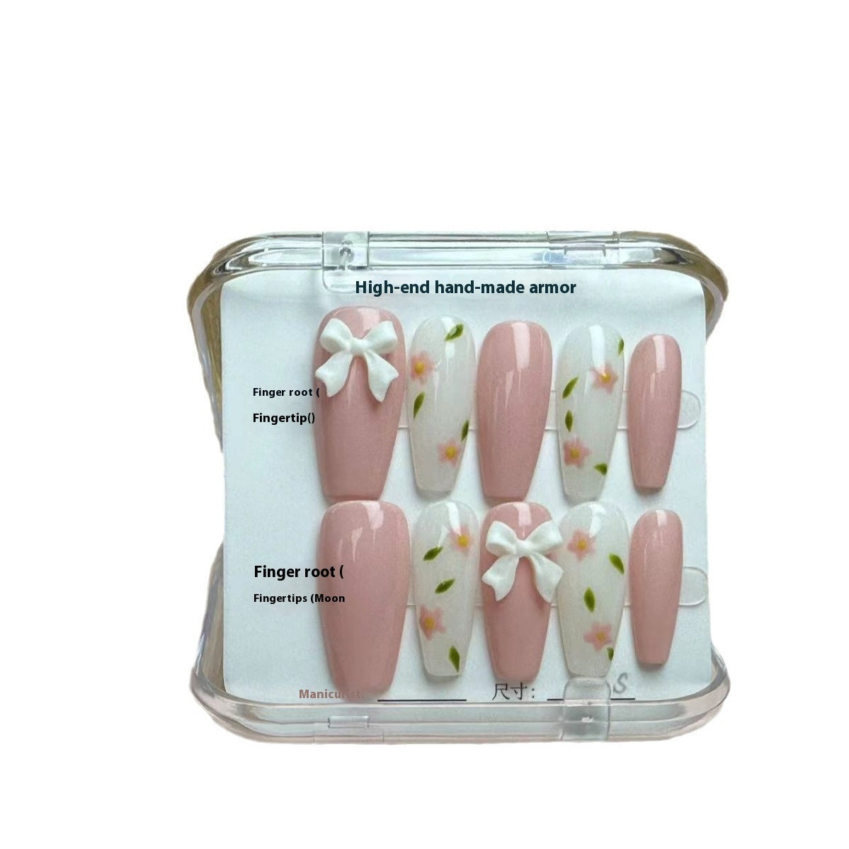 Spring Pig Bow Manicure Handmade Wear for Cute and Sweet Ladies - Teleplus bow manicure handmade wear spring pig