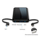 Square Aluminum Shell Solar Power Bank With Cable - Square Aluminum Shell Solar Power Bank for Mobile Phones