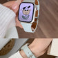 Square Buckle Small Waist Thin Lychee Leather Strap - Thin Lychee Leather Strap for Apple Watch 38-44mm