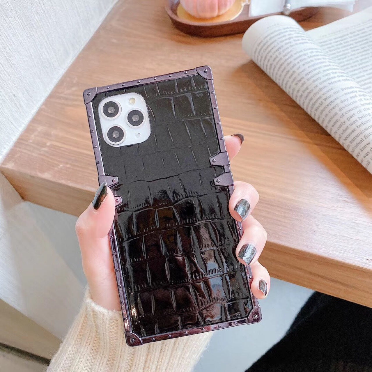 Square Leather Shatter-resistant Phone Case - Square Leather Shatter-resistant Phone Case for iPhone11Pro