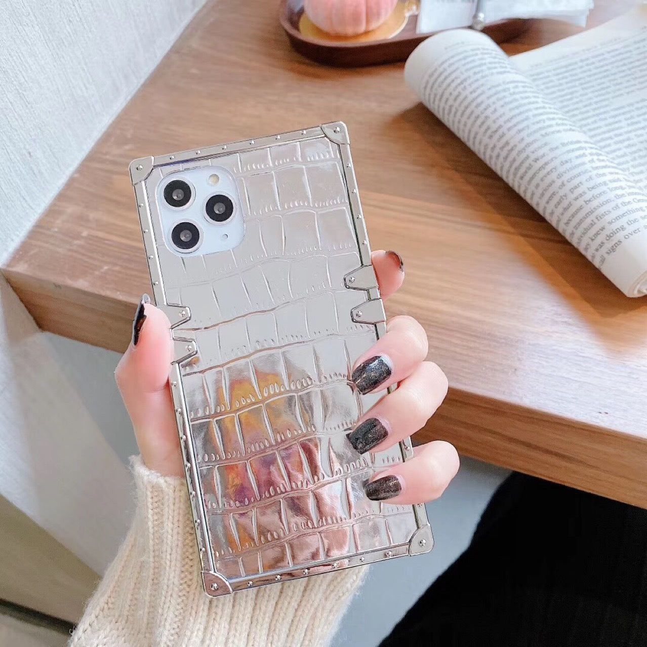 Square Leather Shatter-resistant Phone Case - Square Leather Shatter-resistant Phone Case for iPhone11Pro