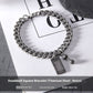 Square Plate Barbell Men’s Special-interest Design Titanium Steel Bracelet - Titanium Steel Bracelet with Classic