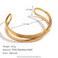 Stainless Steel 18K Gold Plating Niche Three-layer Winding Open-ended Bracelet Female - Three-Layer Winding Open-Ended