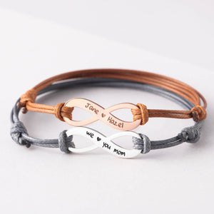 Stainless Steel 8-word Buckle Rose Gold Plating Adjustable Woven Hand Strap - Stainless Steel 8-Word Buckle with Rose