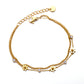 Stainless Steel Bracelet 18K Gold Diamond - Stainless Steel 18K Gold Diamond Bracelet for Women