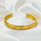 Stainless Steel Bracelet 18K Gold Plating C- Shaped Gold - Stainless Steel Bracelet with 18K Gold Plating