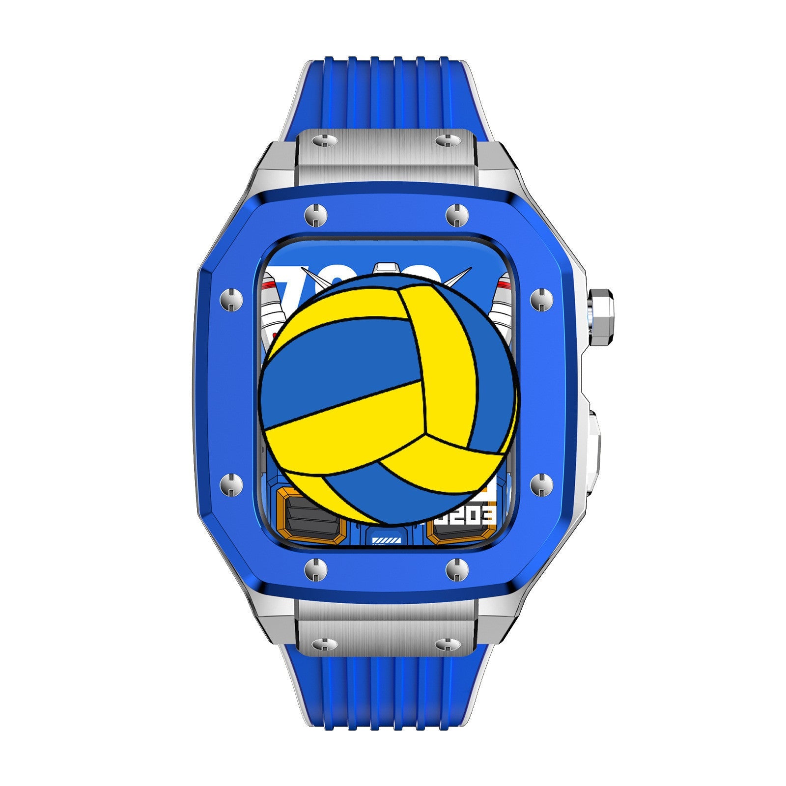 Stainless Steel Case for iWatch Compatible with Silicone Smart Watch Bands - Teleplus smart watch stainless steel case