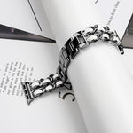 Stainless Steel Chain Strap for Watches in Black White Rose Gold Sizes - Teleplus strap stainless steel metal chain