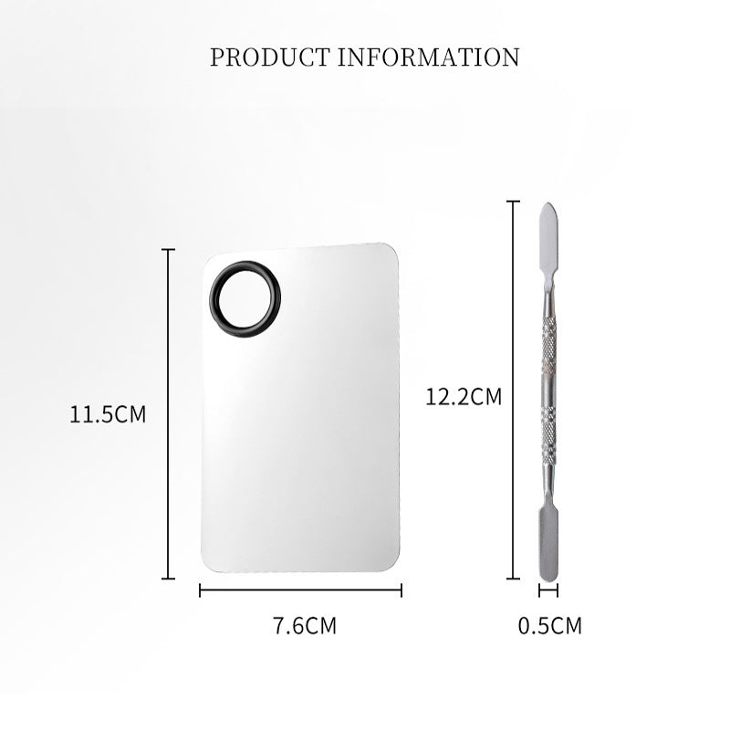 Stainless Steel Cosmetic Mixing Palettes for Professional Makeup Application - stainless steel cosmetic professional