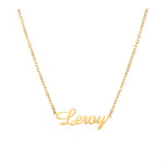 Stainless Steel Electroplated Necklace 45 + 5cm for United States shoppers - Shiny Gold Name the Fancy You united