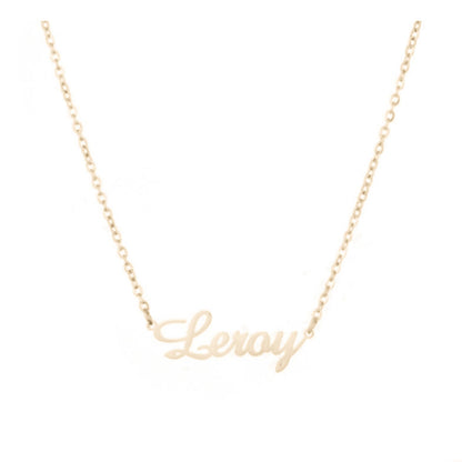 Stainless Steel Electroplated Necklace 45 + 5cm for United States shoppers - Shiny Gold Name the Fancy You united
