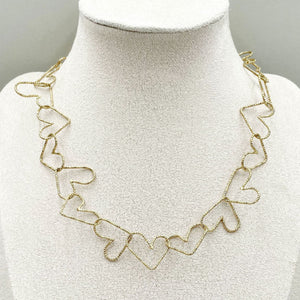 Stainless Steel Electroplating Chain Necklace for Men Women in the United States - Shiny Hearts Made of Love Magic