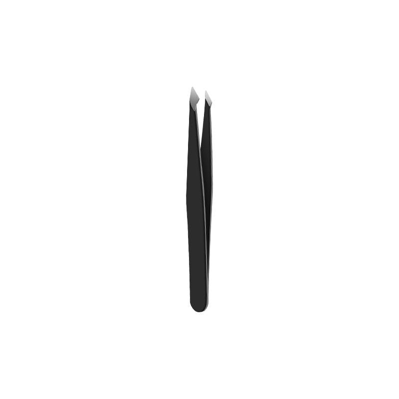 Stainless Steel Eyebrow Tweezers Black Flat Hairs Puller Beauty Makeup Tool - Stainless Steel Eyebrow Tweezers