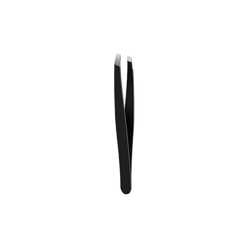 Stainless Steel Eyebrow Tweezers Black Flat Hairs Puller Beauty Makeup Tool - Stainless Steel Eyebrow Tweezers