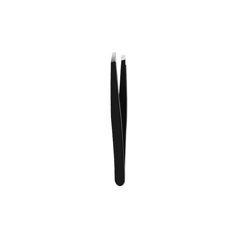 Stainless Steel Eyebrow Tweezers Black Flat Hairs Puller Beauty Makeup Tool - Stainless Steel Eyebrow Tweezers