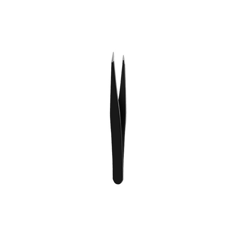 Stainless Steel Eyebrow Tweezers Black Flat Hairs Puller Beauty Makeup Tool - Stainless Steel Eyebrow Tweezers