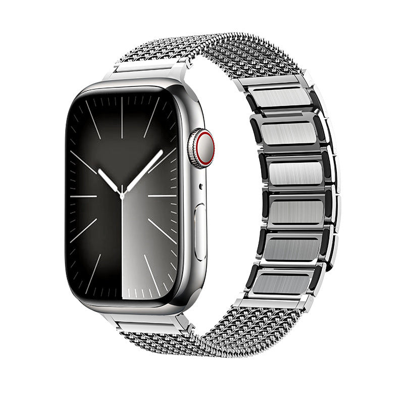 Stainless Steel Magnetic Strap for Smart Watches 38-49mm Compatible with S6 S8 - Teleplus smart watch stainless steel
