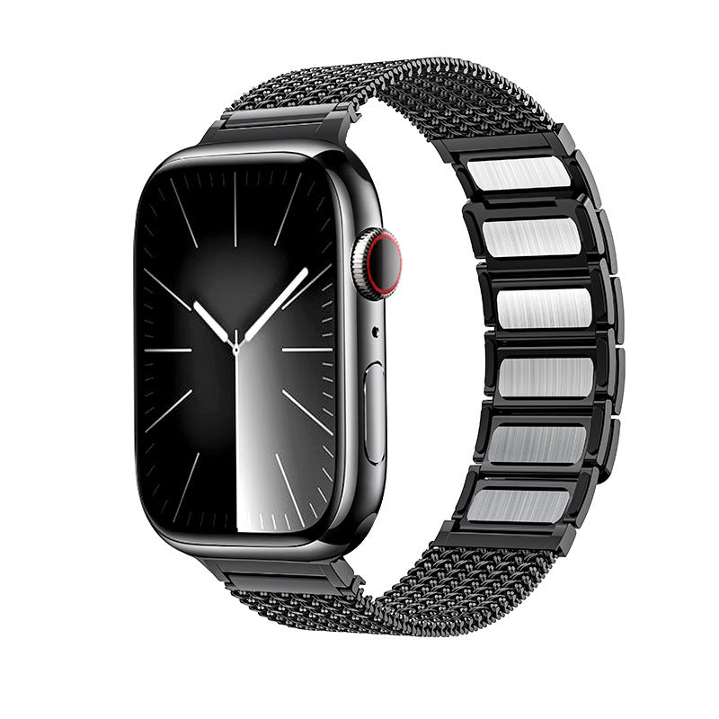 Stainless Steel Magnetic Strap for Smart Watches 38-49mm Compatible with S6 S8 - Teleplus smart watch stainless steel