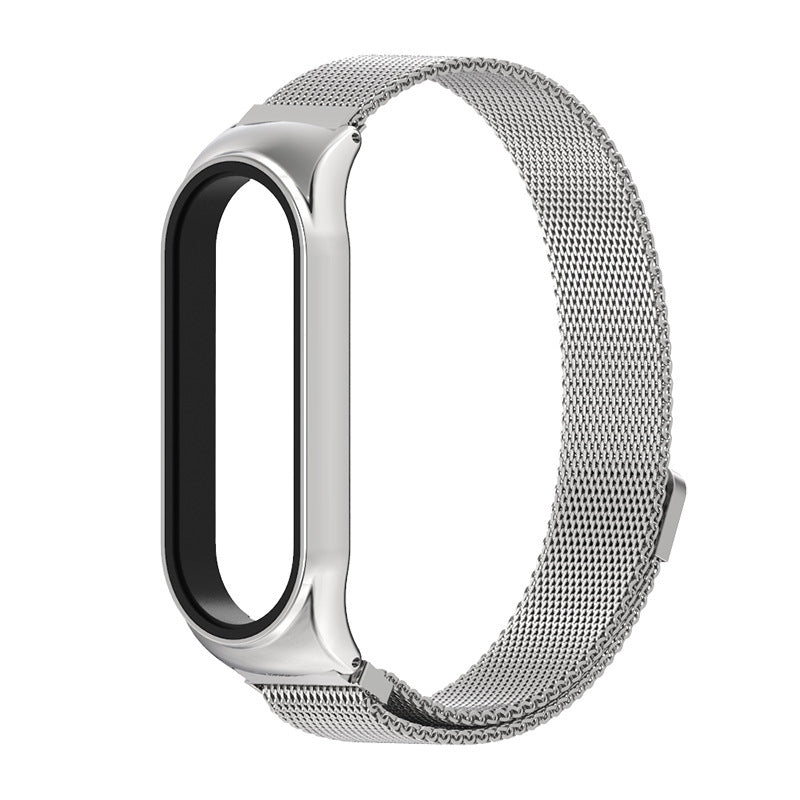 Stainless Steel Milanese Watch Strap with Buckle for Mi Band 3-6 - Teleplus stainless steel milanese buckle watch strap