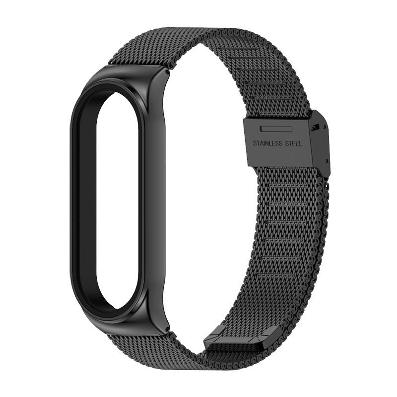 Stainless Steel Milanese Watch Strap with Buckle for Mi Band 3-6 - Teleplus stainless steel milanese buckle watch strap
