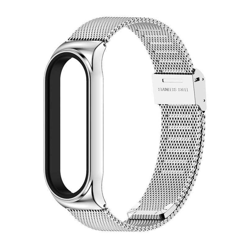 Stainless Steel Milanese Watch Strap with Buckle for Mi Band 3-6 - Teleplus stainless steel milanese buckle watch strap