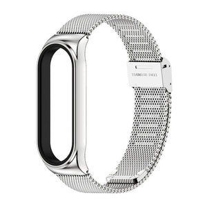 Stainless Steel Milanese Watch Strap with Buckle for Mi Band 3-6 - Teleplus stainless steel milanese buckle watch strap