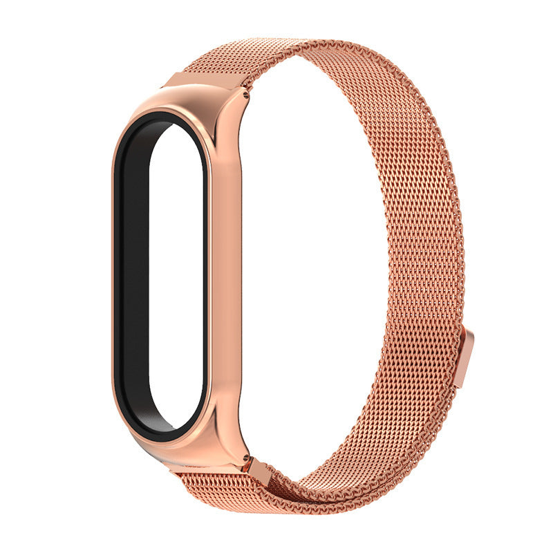 Stainless Steel Milanese Watch Strap with Buckle for Mi Band 3-6 - Teleplus stainless steel milanese buckle watch strap