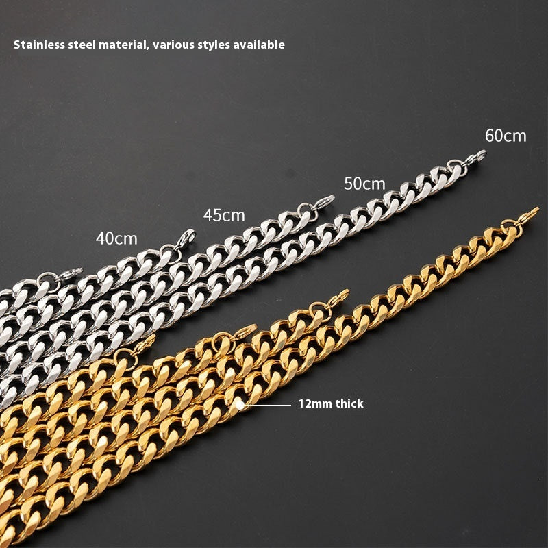Stainless Steel Single Electroplated Woven Buckle Strap 40cm to 60cm - Teleplus stainless steel single woven buckle