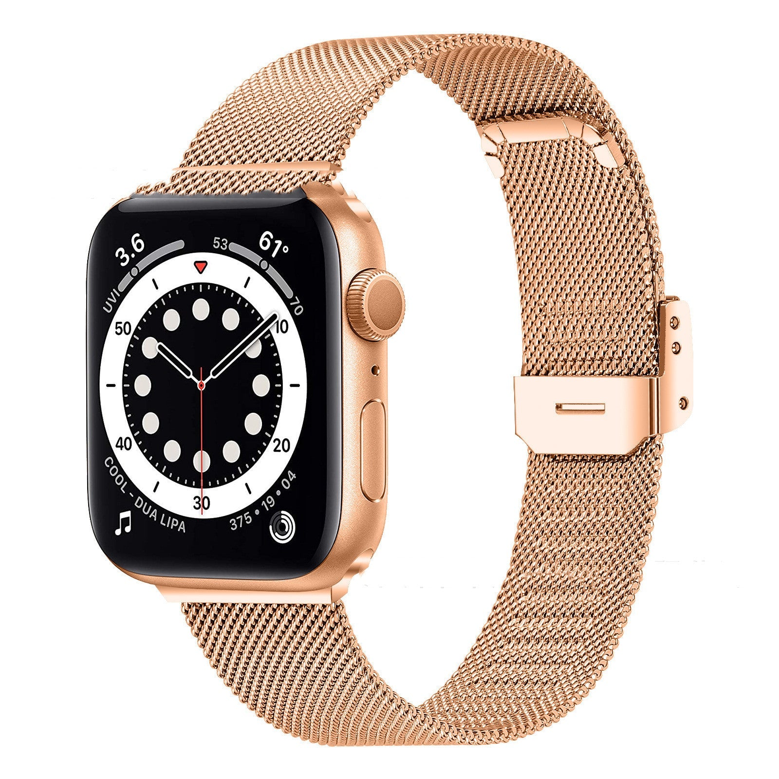 Stainless Steel Smart Metal Watch Strap Compatible with Apple Models - Teleplus for watch strap smart metal waist