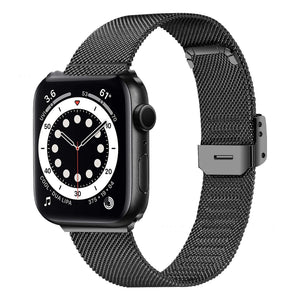 Stainless Steel Smart Metal Watch Strap Compatible with Apple Models - Teleplus for watch strap smart metal waist