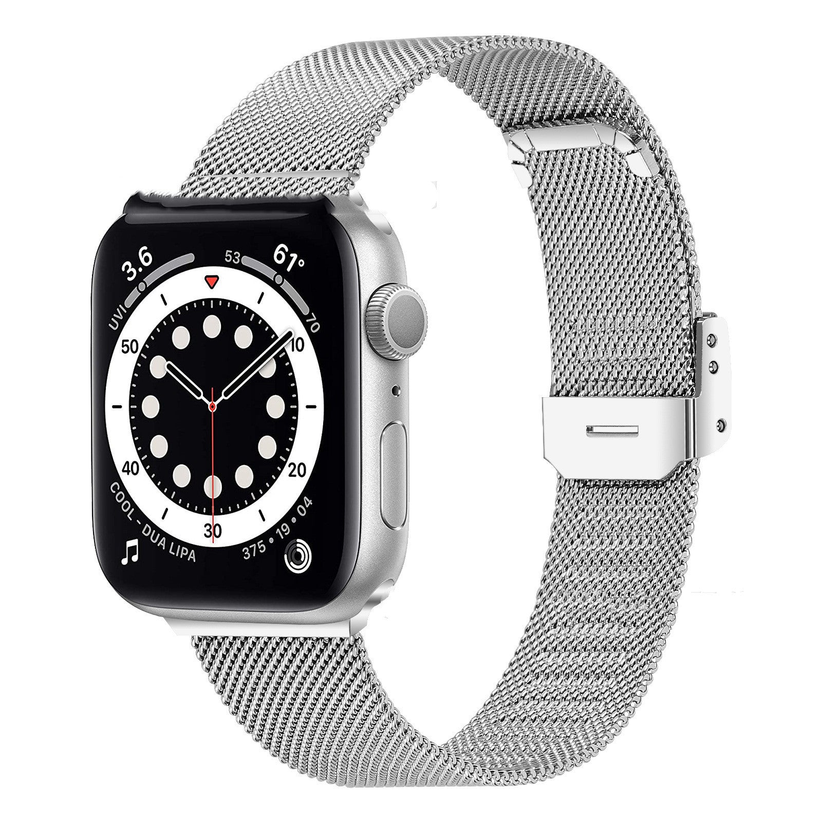 Stainless Steel Smart Metal Watch Strap Compatible with Apple Models - Teleplus for watch strap smart metal waist