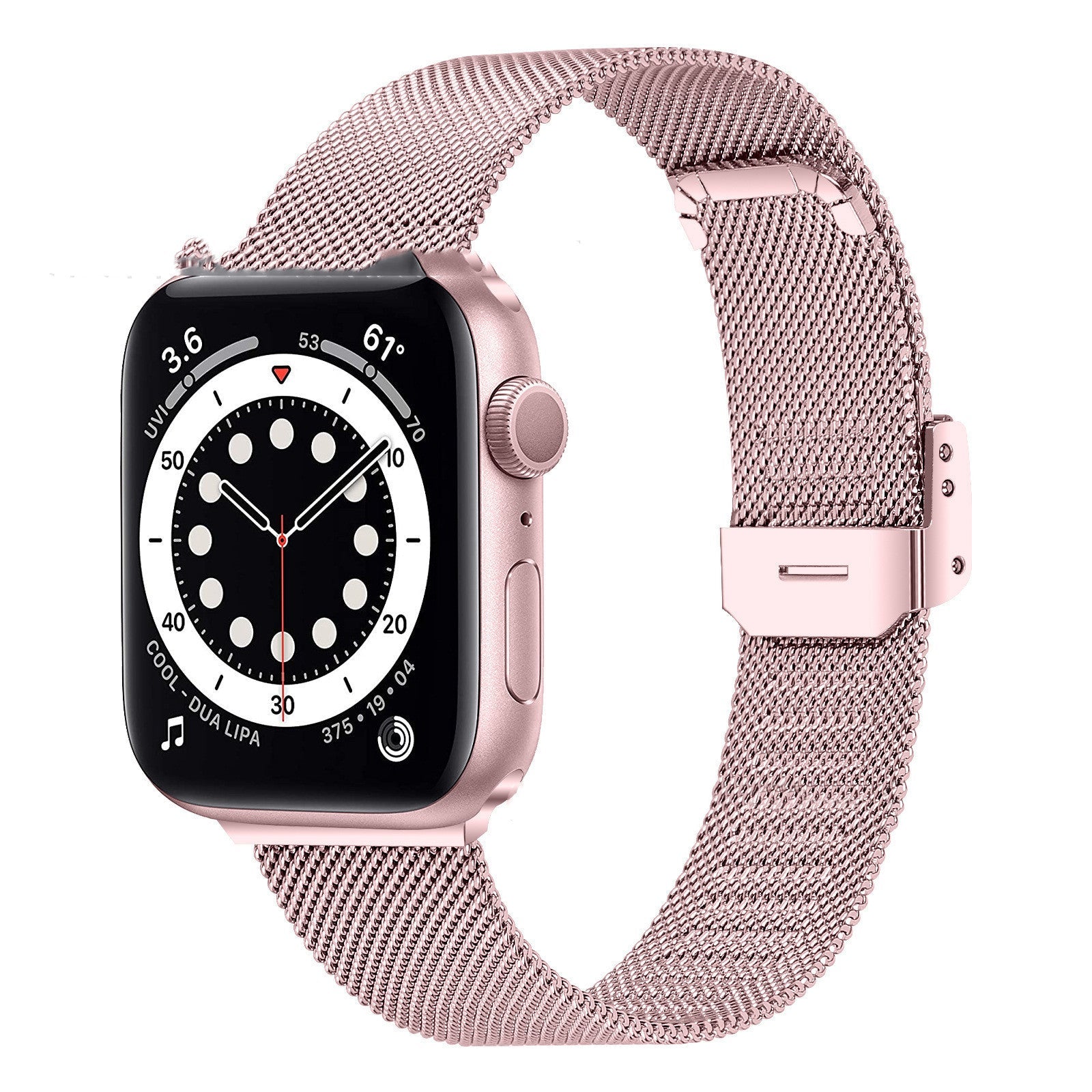Stainless Steel Smart Metal Watch Strap Compatible with Apple Models - Teleplus for watch strap smart metal waist