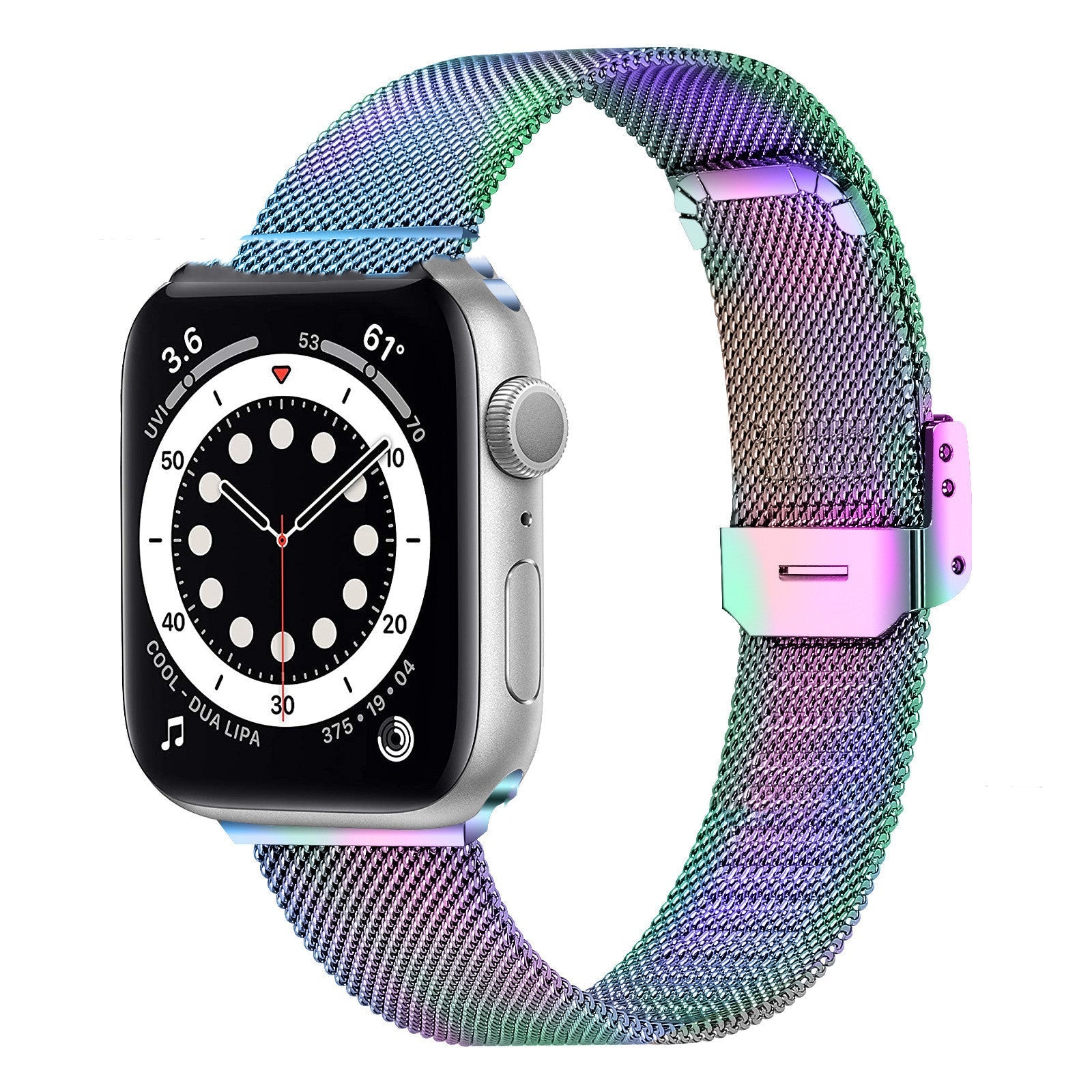 Stainless Steel Smart Metal Watch Strap Compatible with Apple Models - Teleplus for watch strap smart metal waist