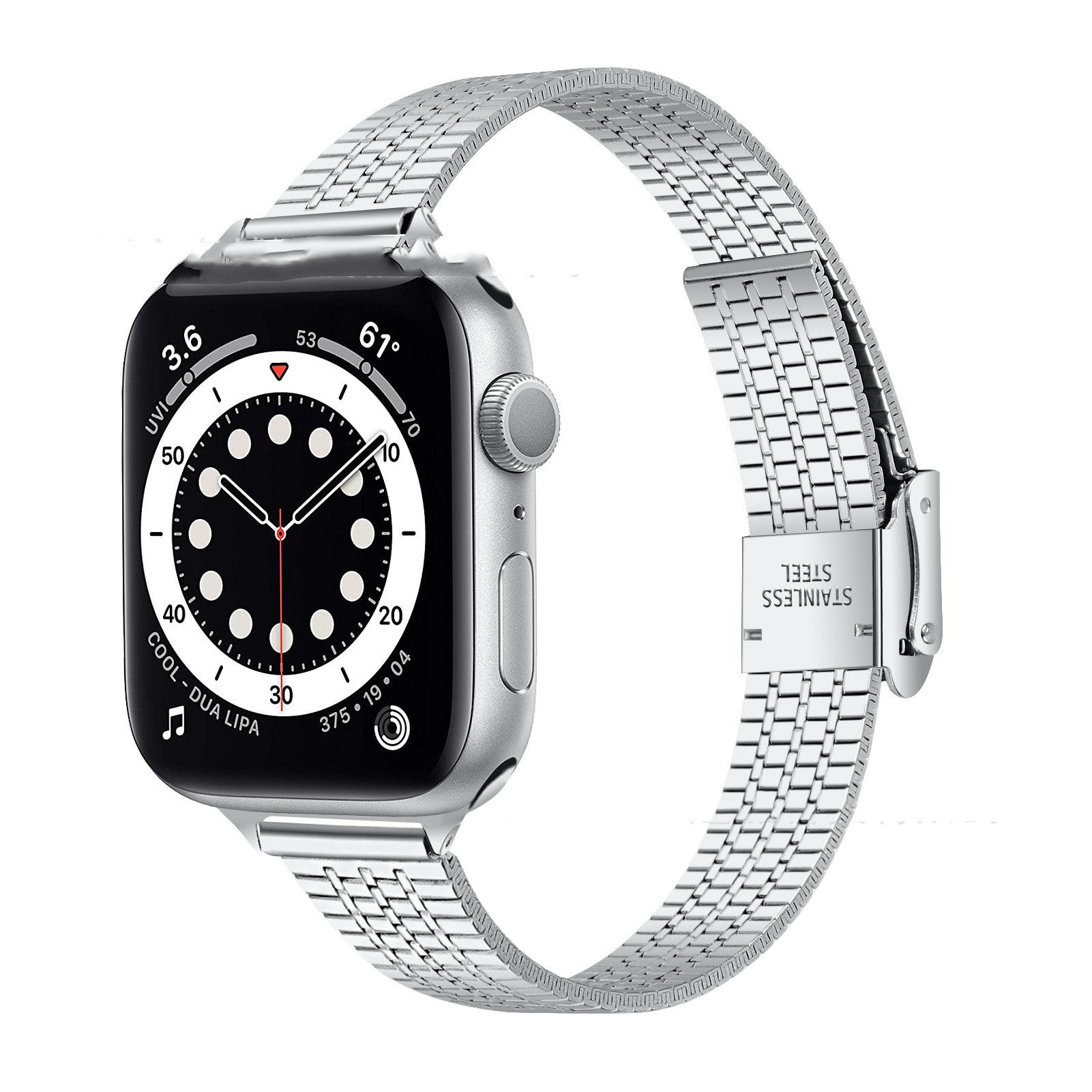 Stainless Steel Smart Watch Strap for Slim Seven Beads Compatible with Apple - Teleplus smart watch strap slim seven