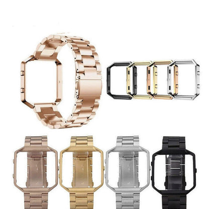 Stainless Steel Strap for Fitbit Blaze Smart Watch with Beads and Frame Options - fitbit blaze smart watch stainless