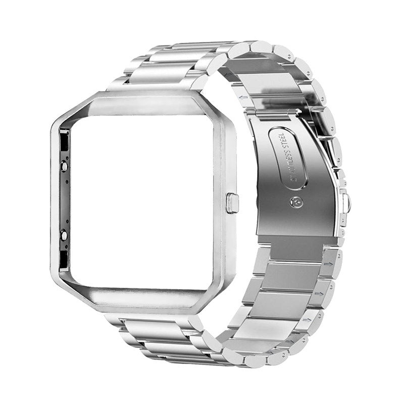 Stainless Steel Strap for Fitbit Blaze Smart Watch with Beads and Frame Options - fitbit blaze smart watch stainless