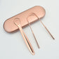 Stainless Steel Tongue Scraper Oral Care Set in Rose Gold or Iron Boxes - Scrape Away Bad Breath with Scrapers