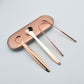 Stainless Steel Tongue Scraper Oral Care Set in Rose Gold or Iron Boxes - Scrape Away Bad Breath with Scrapers