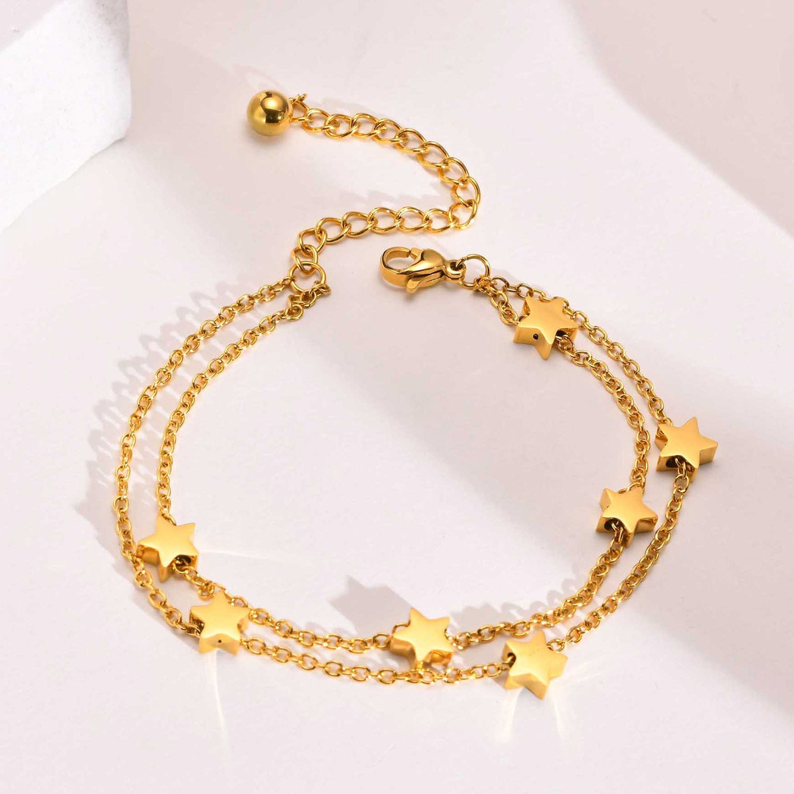 Stainless Steel XINGX Double-layer Bracelet - Stainless Steel XINGX 5cm Long Double-layer Bracelet