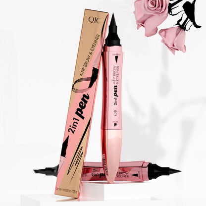 Standard Eyebrow Pencil and Black Eyeliner Set in Multiple Colors - Teleplus eyebrow pencil black eyeliner set brown