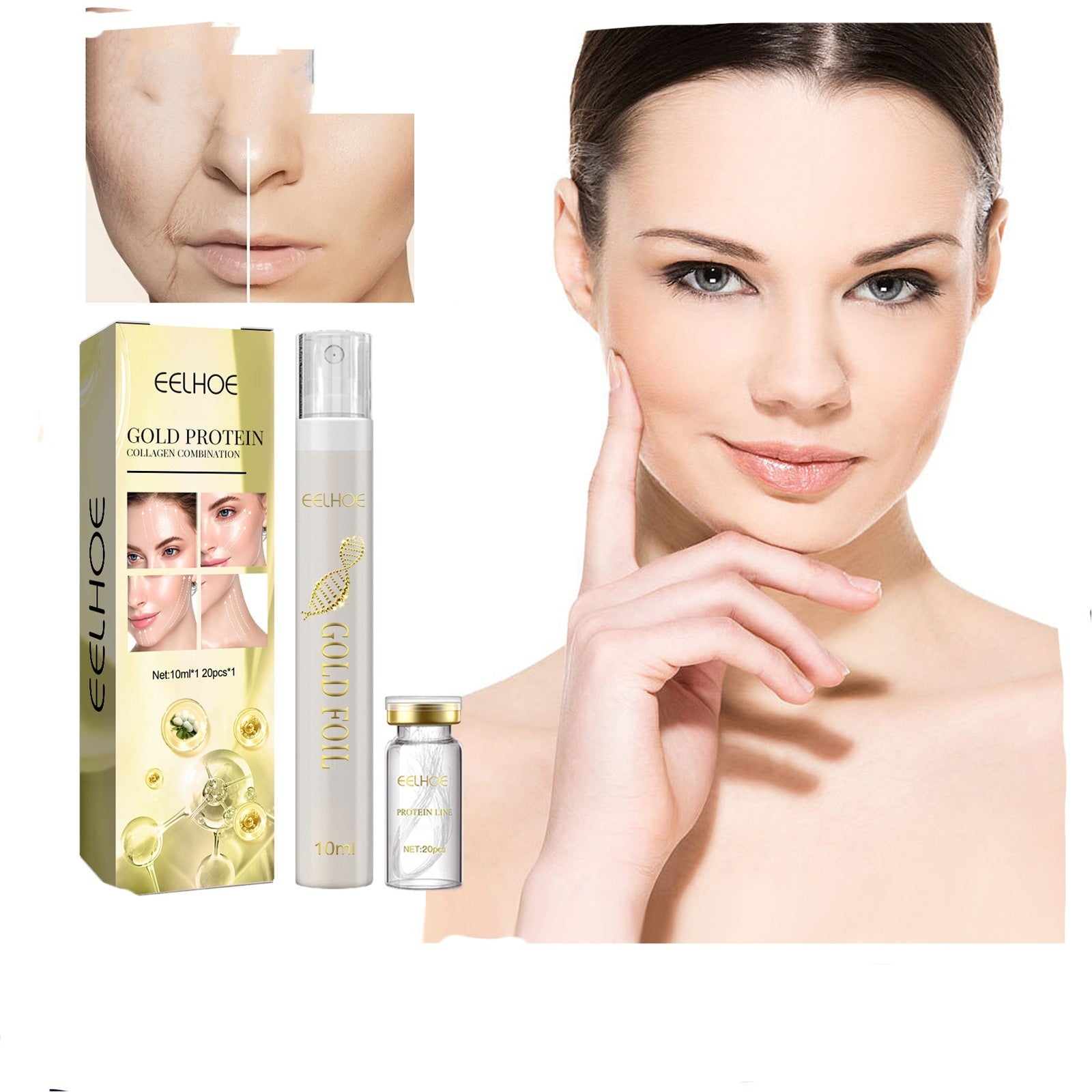 Standard Protein Line Facial Care Set with 10ml Serum and 20pcs Lines - Teleplus protein line