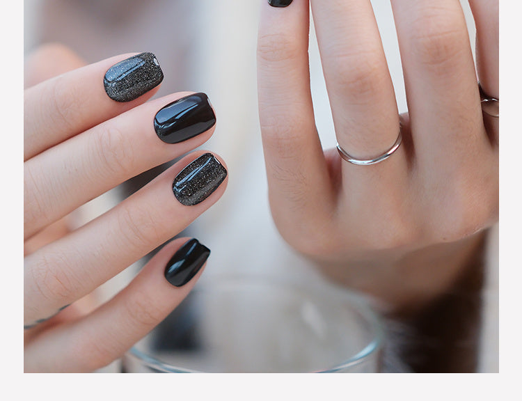 Star Coffee Personality Dark Nail Art Set in Minimalist Style 10pcs - Teleplus star coffee personality dark minimalist