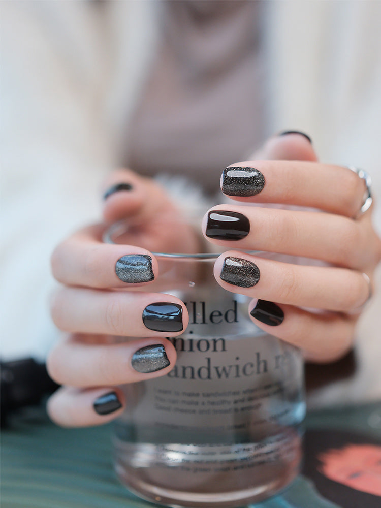 Star Coffee Personality Dark Nail Art Set in Minimalist Style 10pcs - Teleplus star coffee personality dark minimalist