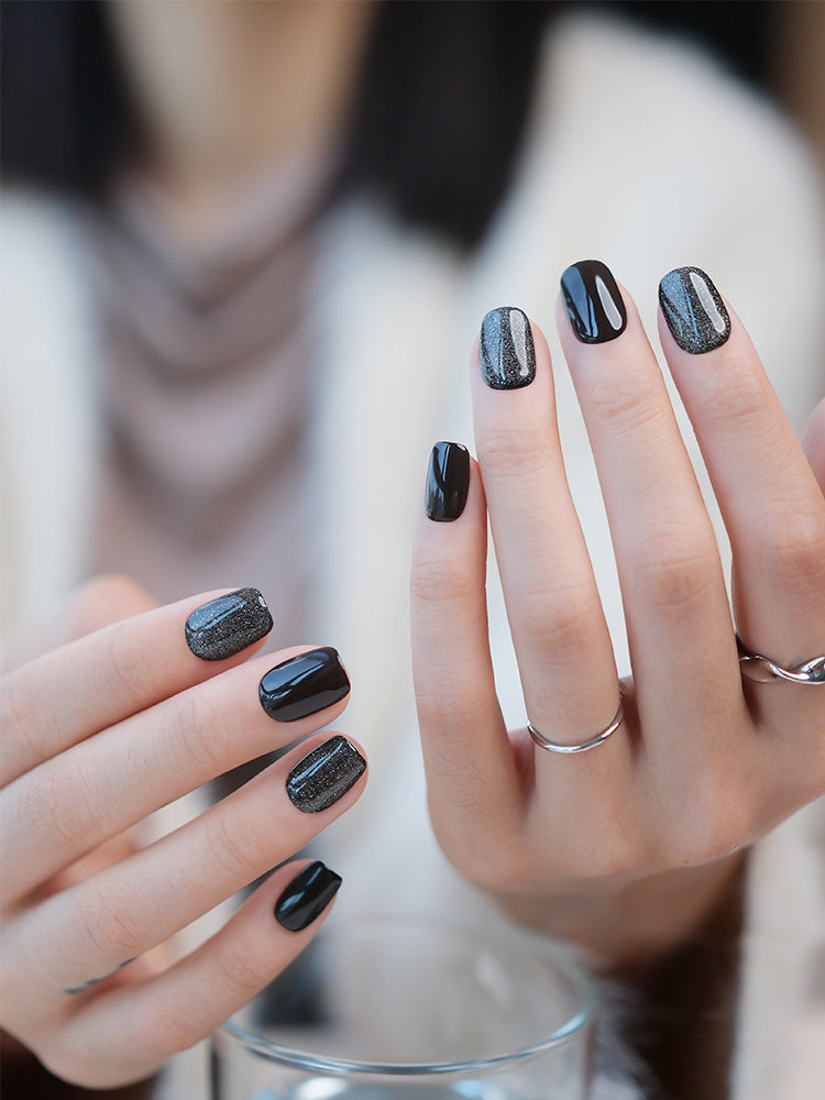 Star Coffee Personality Dark Nail Art Set in Minimalist Style 10pcs - Teleplus star coffee personality dark minimalist