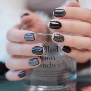 Star Coffee Personality Dark Nail Art Set in Minimalist Style 10pcs - Teleplus star coffee personality dark minimalist