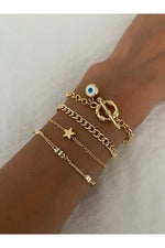 Star Layered Bracelet Set for Women Modern Gold Stackable Bracelets Jewelry - Teleplus bracelet set